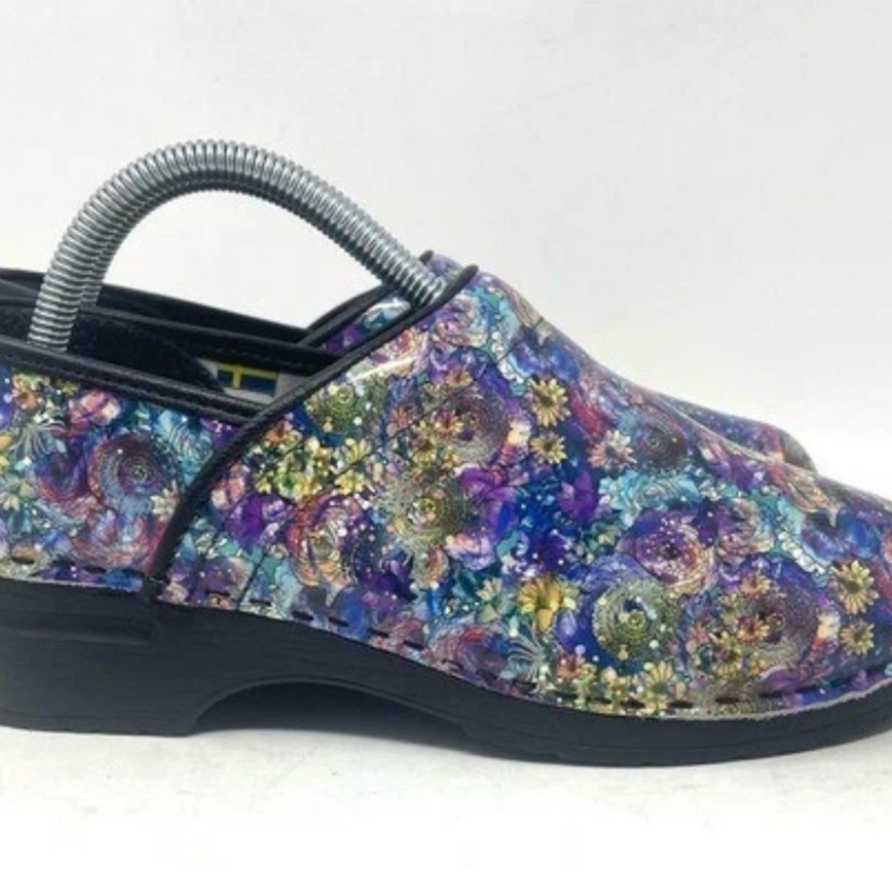Floral Patterned Women's Mules